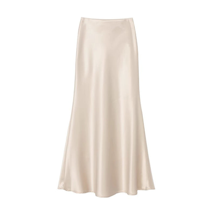 Dame Elegant Maxi Skirt lavet af høj kvalitet flydende materiale med en bred pasform Skovae