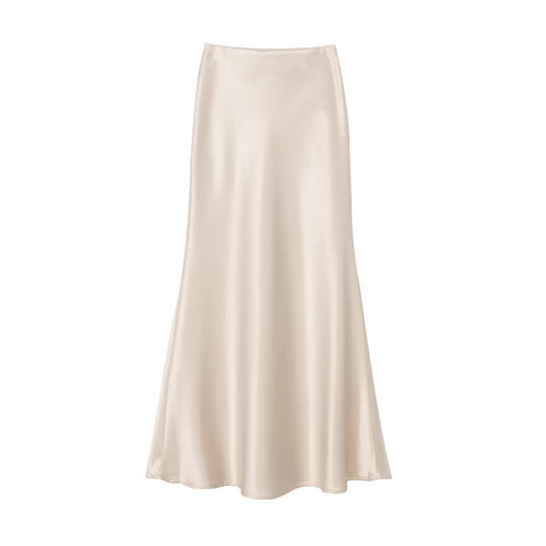Dame Elegant Maxi Skirt lavet af høj kvalitet flydende materiale med en bred pasform Skovae
