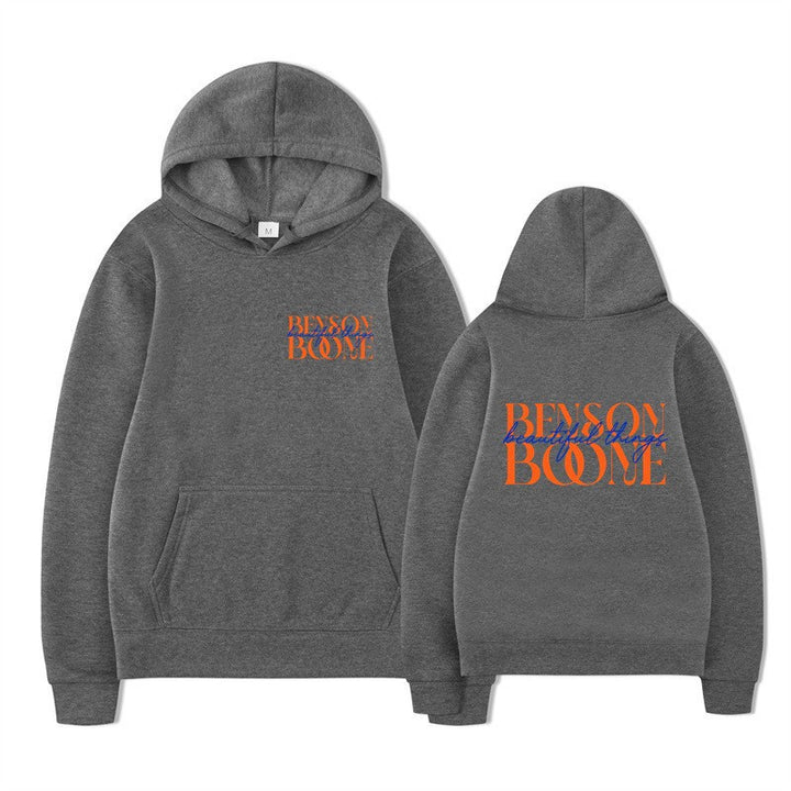 Dame hoodie med kreativt print og blød indvendig Skovae