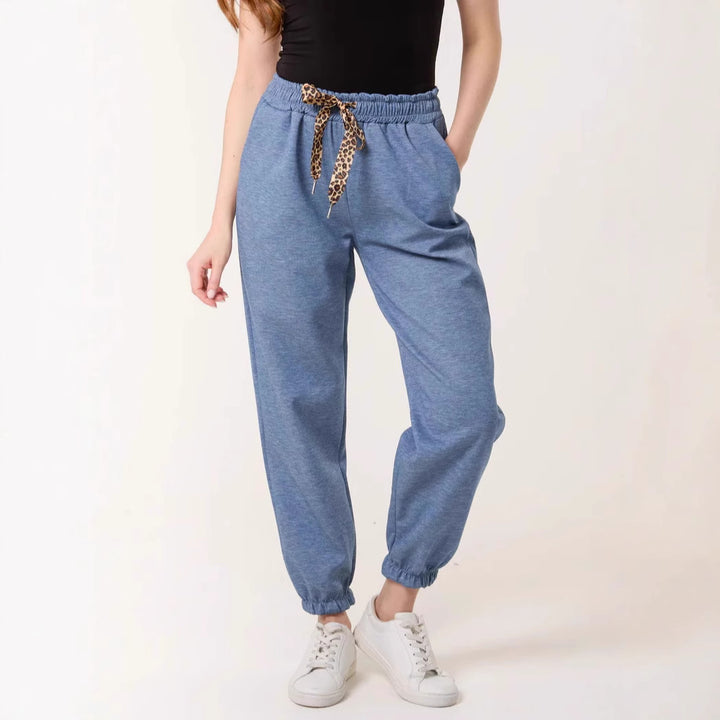 Dame Relaxed Fit Joggebukser med Snor Stilla