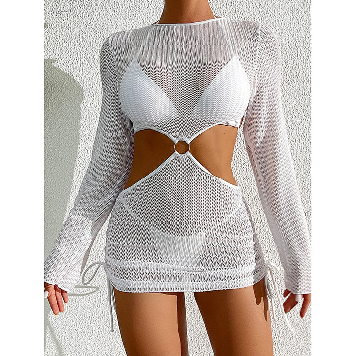 Dame netkjole med cut-outs og trendy ringdetaljer Skovae