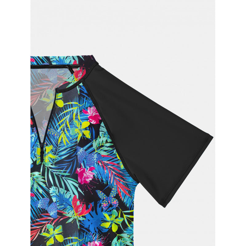 Dame Farverig UV-beskyttelses Rashguard med Shorts Skovae