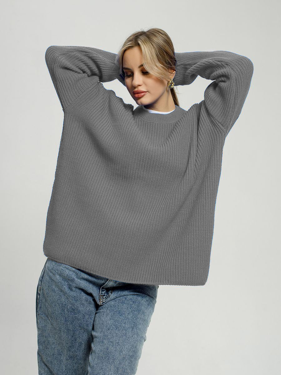 Femme Oversized Chunky Strikpullover Stilla