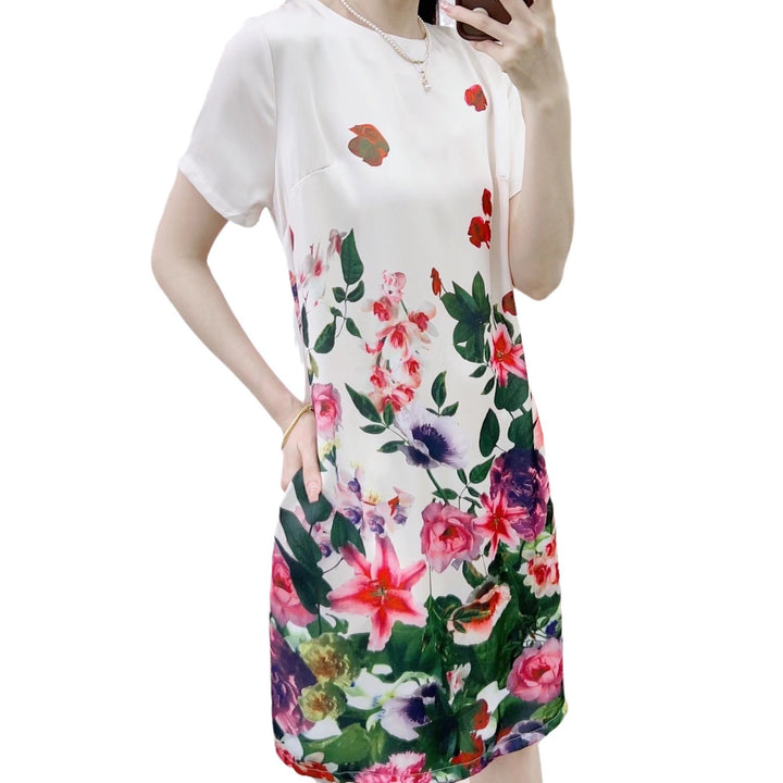 Dame Casual kjole med kunstnerisk sommerfuglemotiv og afslappet pasform Stilla