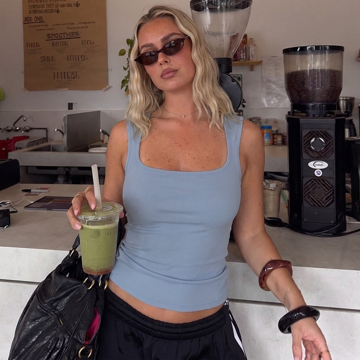 Dame Basis Tanktop med høj kvalitets Stretch Skovae