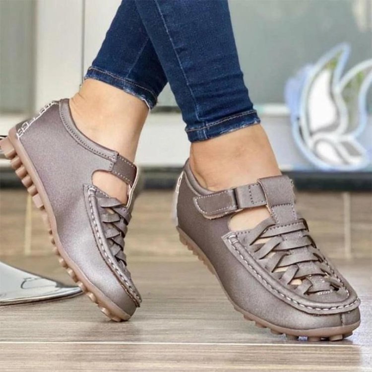 Dame fritidssneakers med justerbar velcro og innovativt såleprofil Stilla