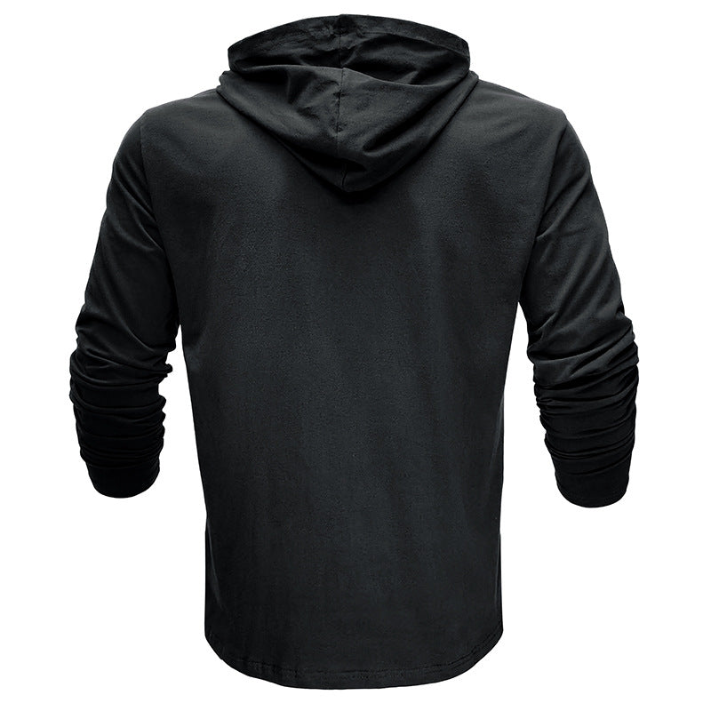 Herre langærmet Hoodie-T-shirt med afslappet pasform og åndbart materiale Stilla