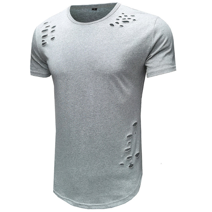 Herrer Trendy T-shirt med unikke Cut-Outs Stilla