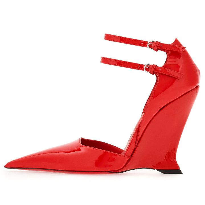 Femme Elegante Syntetisk Skindsål Wedge Pumps Stilla
