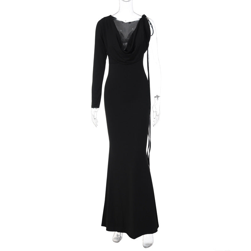 Dame Elegant Maxikjole med flydende materiale og raffineret draperingseffekt Stilla
