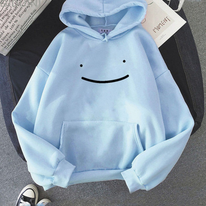 Kvinders hoodie med sjovt ansigt motiv Skovae