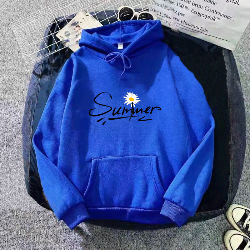 Dame hætte sweatshirt med cool sommermotif Skovae