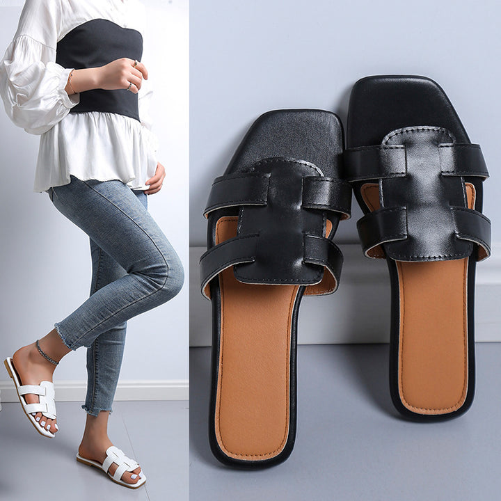 Dame elegante og modige Slip-On sandaler med brede remme Stilla