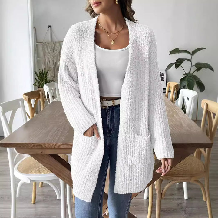 Dame strikjakke i afslappet oversized stil Stilla