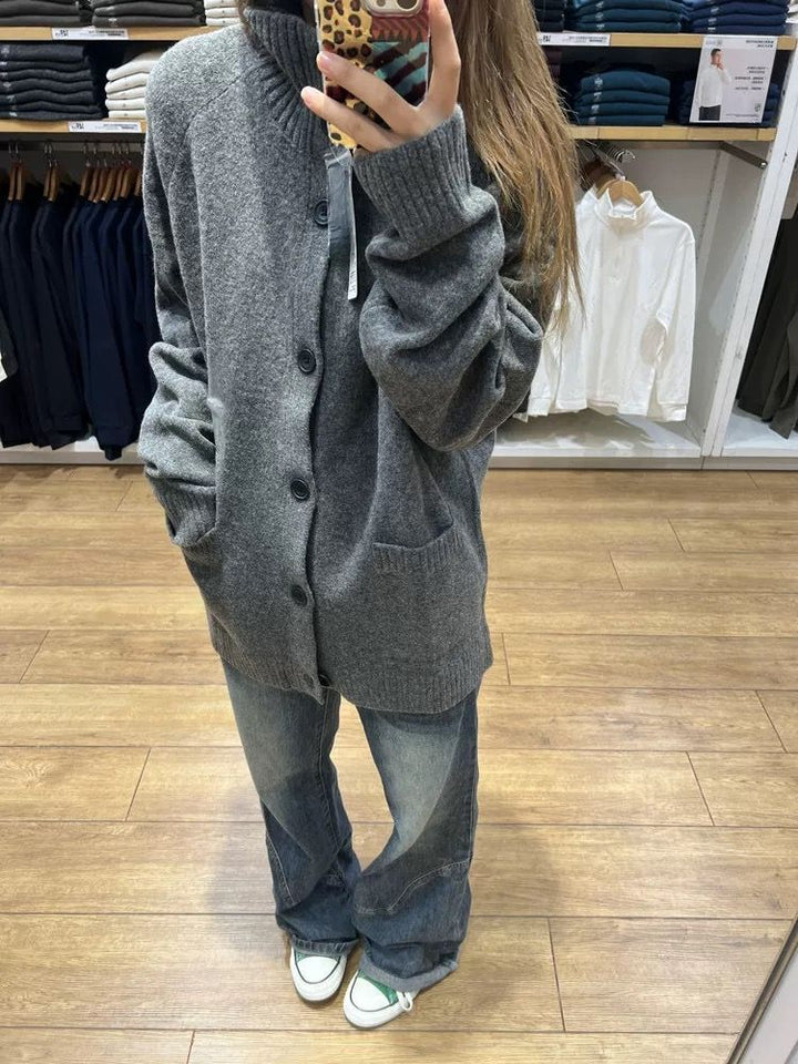 Kvinders Oversized Cardigan med Høje Lommer Stilla