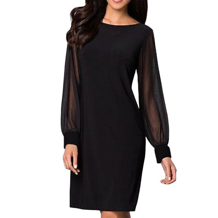 Femme Elegante Transparent Skulderfri Kjole Stilla