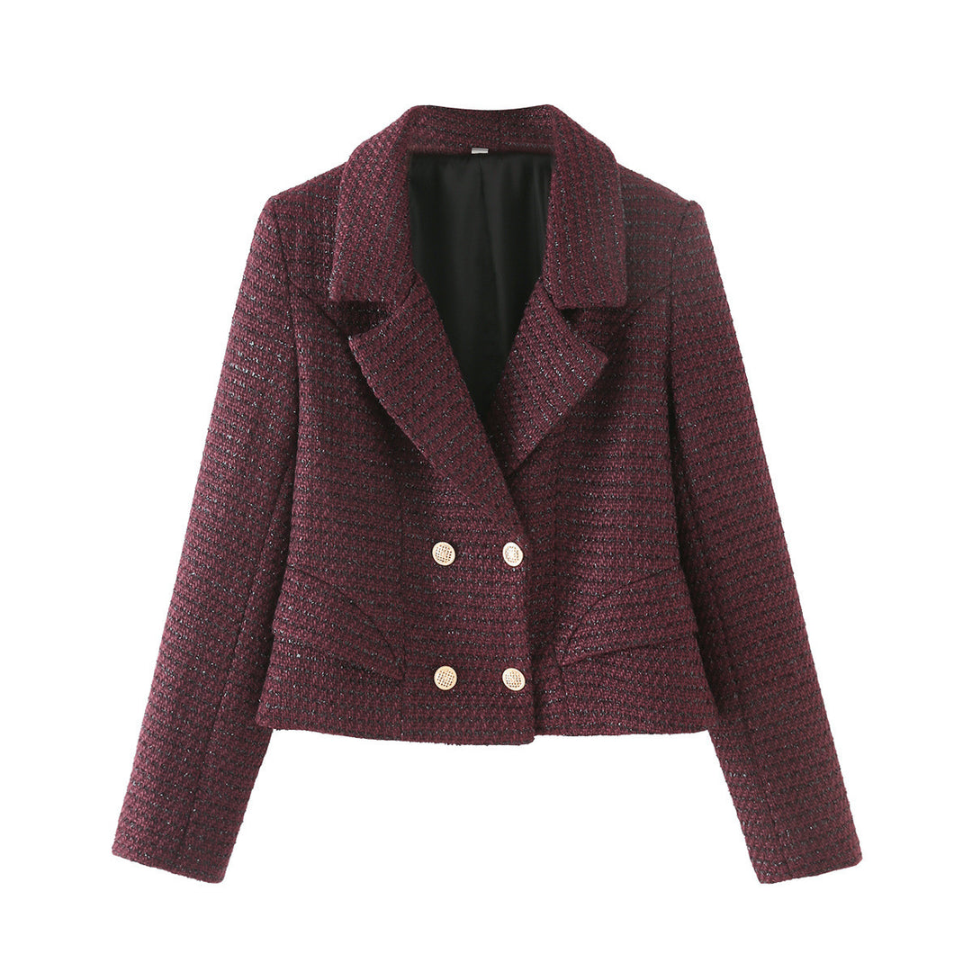 Dame Tailored Dobbeltknap Blazer og Blyantskirt Sæt Stilla