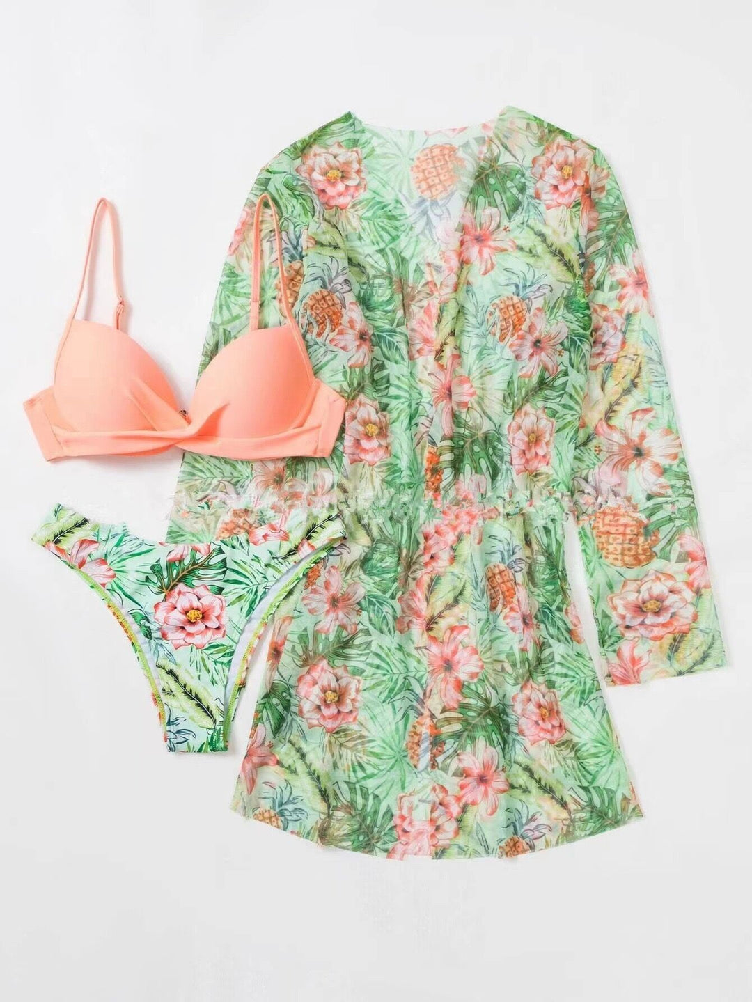 Femme Tropical Print Badetøj og matchende bikini-sæt Stilla