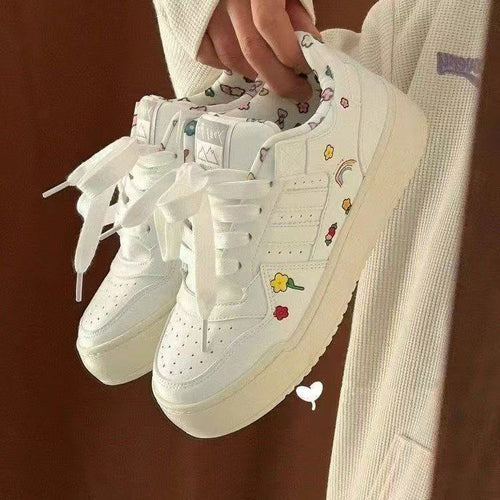Dame Sneaker med blomstret design og åndbart mesh-overflade Stilla
