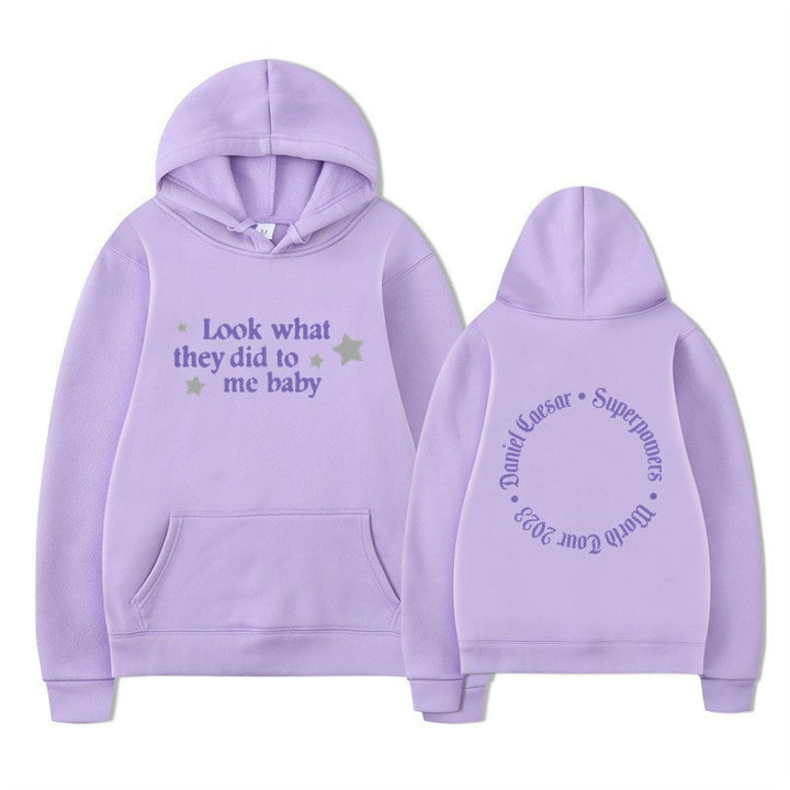 Kvinders hætte sweatshirt med kreativt slogan og unikt design Skovae