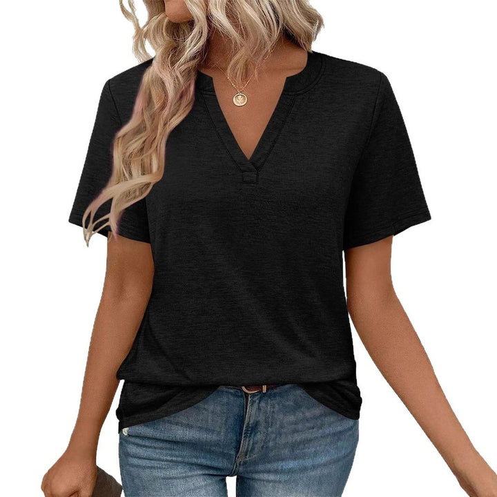 Dame Kortærmet V-Hals T-shirt Stilla