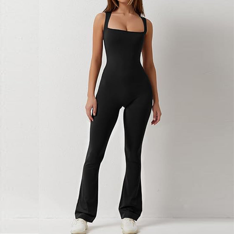 Dame Fitness-jumpsuit med figursyet snit Skovae