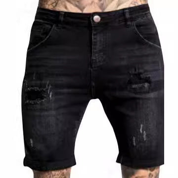 Herrer Destroyed Jeansshorts Skovae