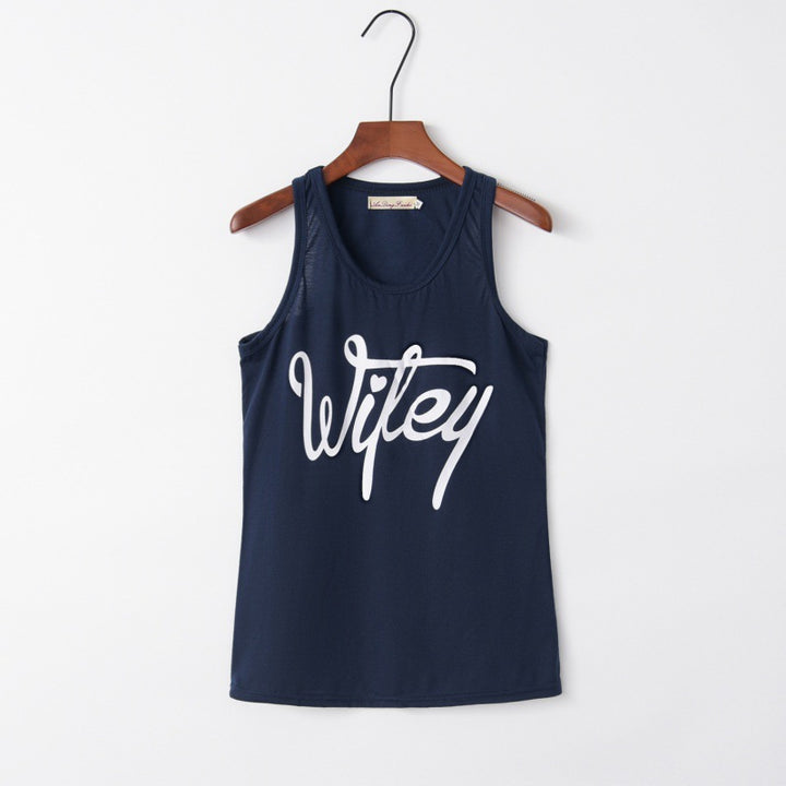 Kvinders tanktop med trendy tekst Stilla