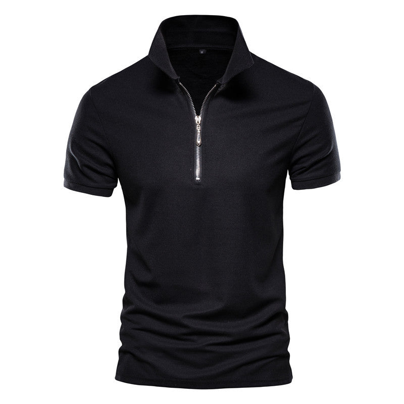 Herrer Polo-shirt med moderne lynlås og åndbart stof Stilla