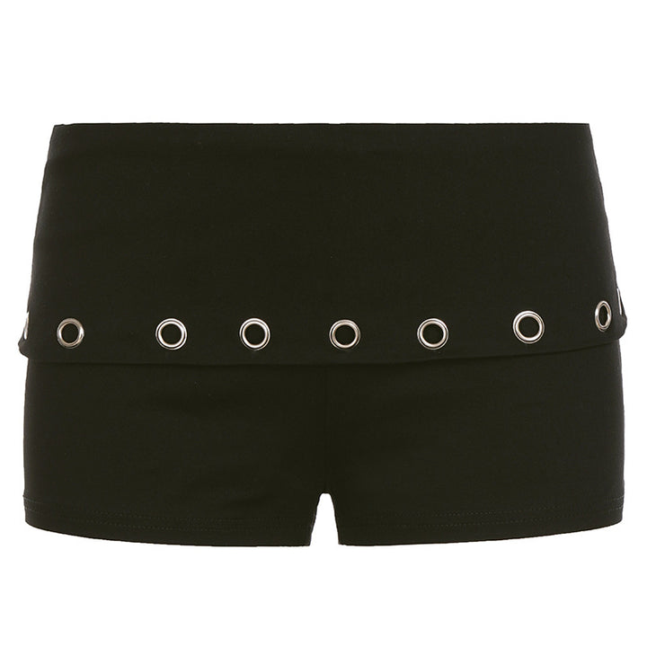 Dame Sportliche Badeshorts med moderigtige gummibånd og ringdetaljer Skovae
