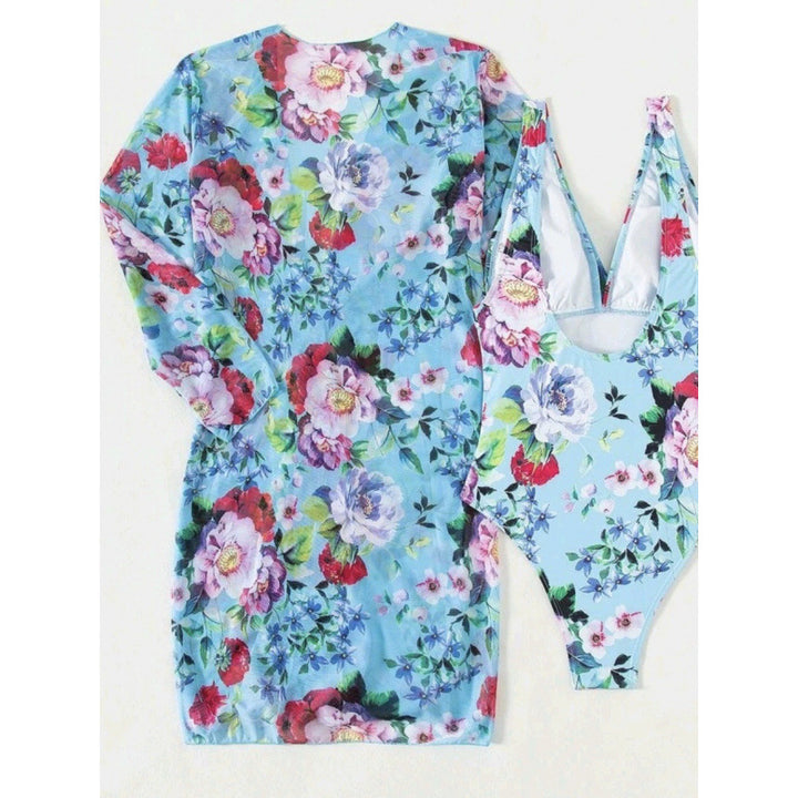 Damer strandoveralls med blomstret design og let materiale Skovae