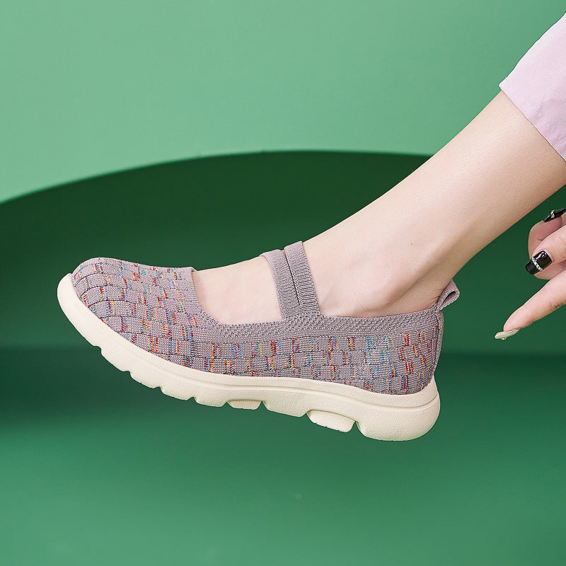 Dame komfortable Slip-On Sneakers med elastiske remme og åndbart overmateriale Stilla