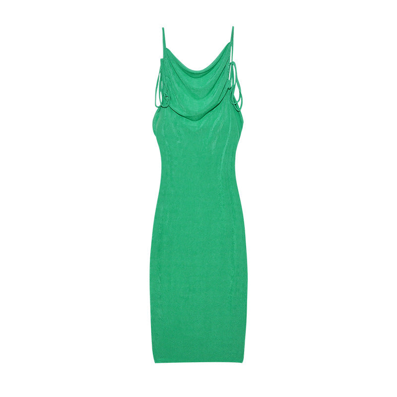 Dame Bodycon Slipkjole med justerbare stropper Stilla