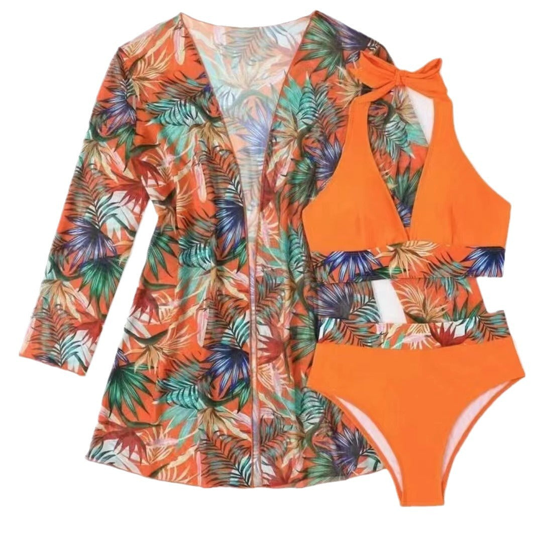 Dame badedragt sæt med floral kimono Stilla