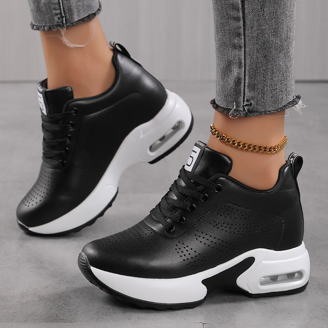 Dame Air-Cushioned Fashion Sneakers med åndbart overmateriale Stilla