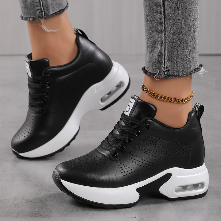 Dame Air-Cushioned Fashion Sneakers med åndbart overmateriale Stilla