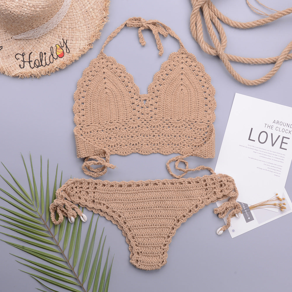 Damehækle-bikini med justerbare stropper og romantiske detaljer Stilla