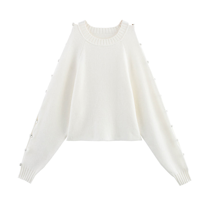 Femme Detaljeret knap-prydet strikpullover Stilla