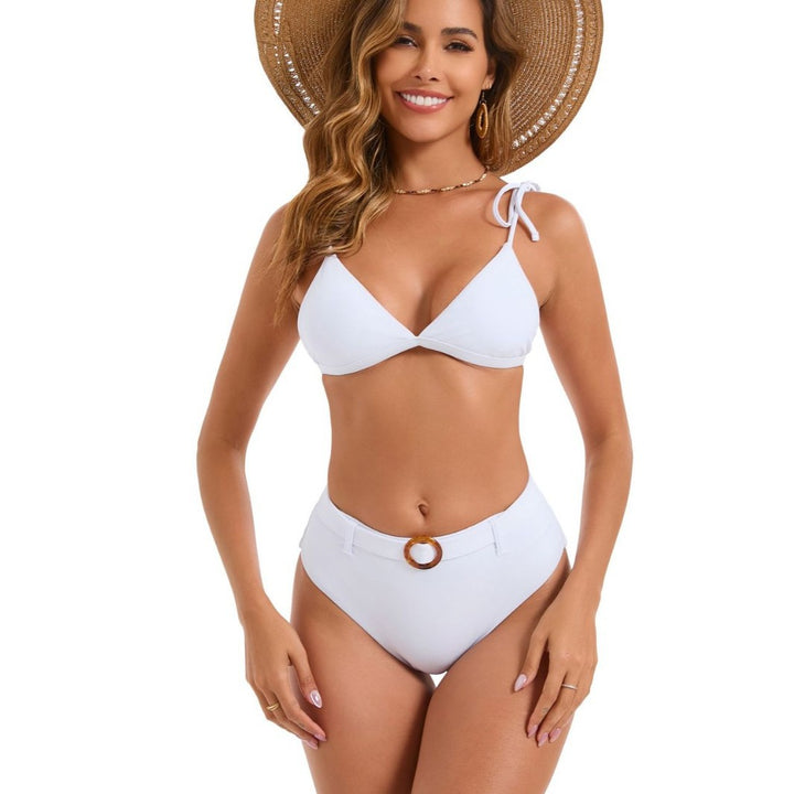 Dame bikini-sæt med feminin snøre detalje og elegant høj talje buks Stilla