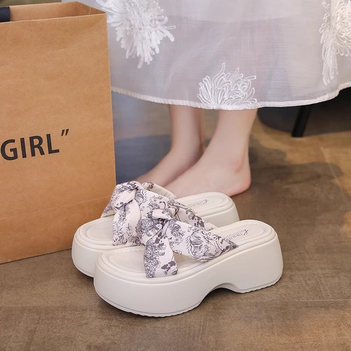 Dame platform-sandaler med moderne knude-design og skridsikker sål Stilla