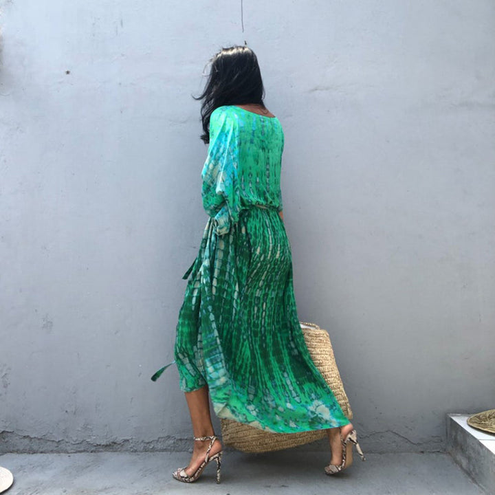 Kvinder Let Resort Kaftan Kjole Stilla