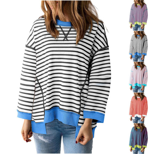 Dame afslappet stripe sweater med generøs pasform Stilla