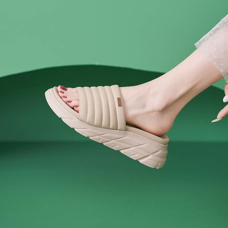 Dame komfort-sandaler med polstret sål og elastisk overmateriale Stilla