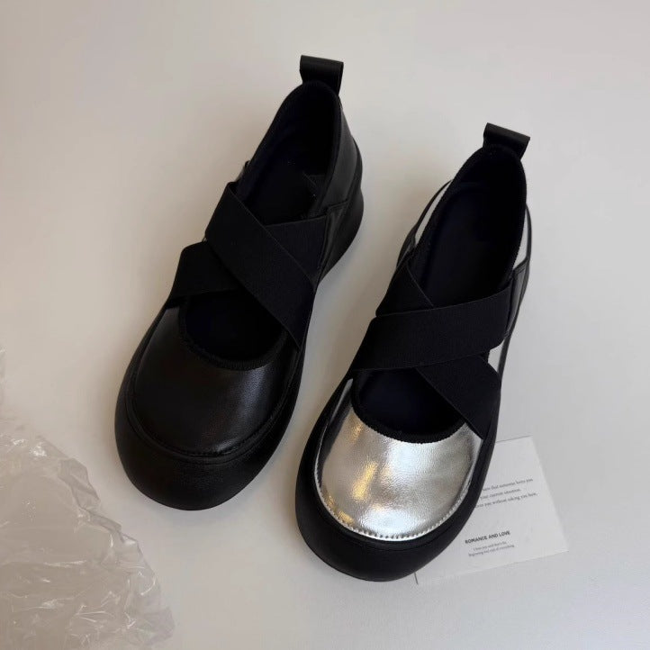 Dame mode Slingback-sko med robust sålprofil og justerbar rem Stilla