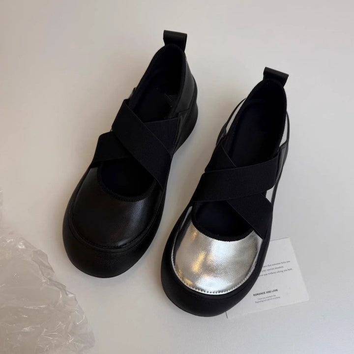 Dame mode Slingback-sko med robust sålprofil og justerbar rem Stilla