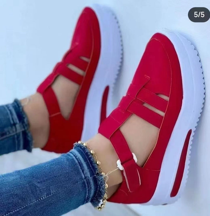 Dame Sporty Slip-On Sneakers med elastiske stropper og skridsikker sål Stilla