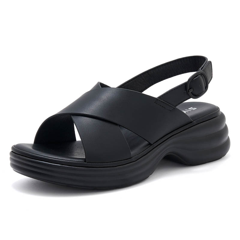 Dame Komfortable Sandaler med fashionable rem lukning og ultralet fodseng Stilla
