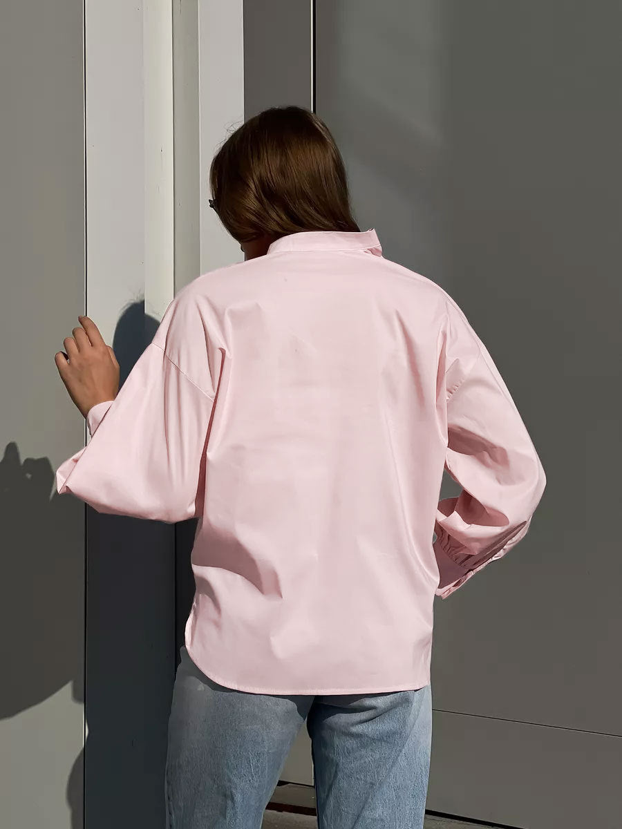 Stilla | Bomuldsbluse med puffærme