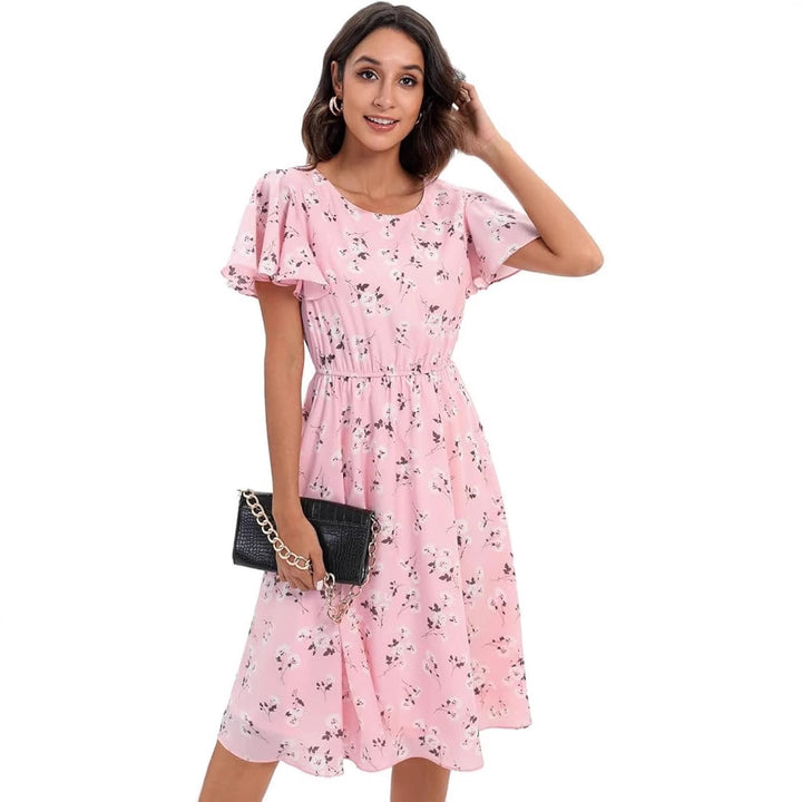 Kvinder Floral Flare Midi Kjole Stilla