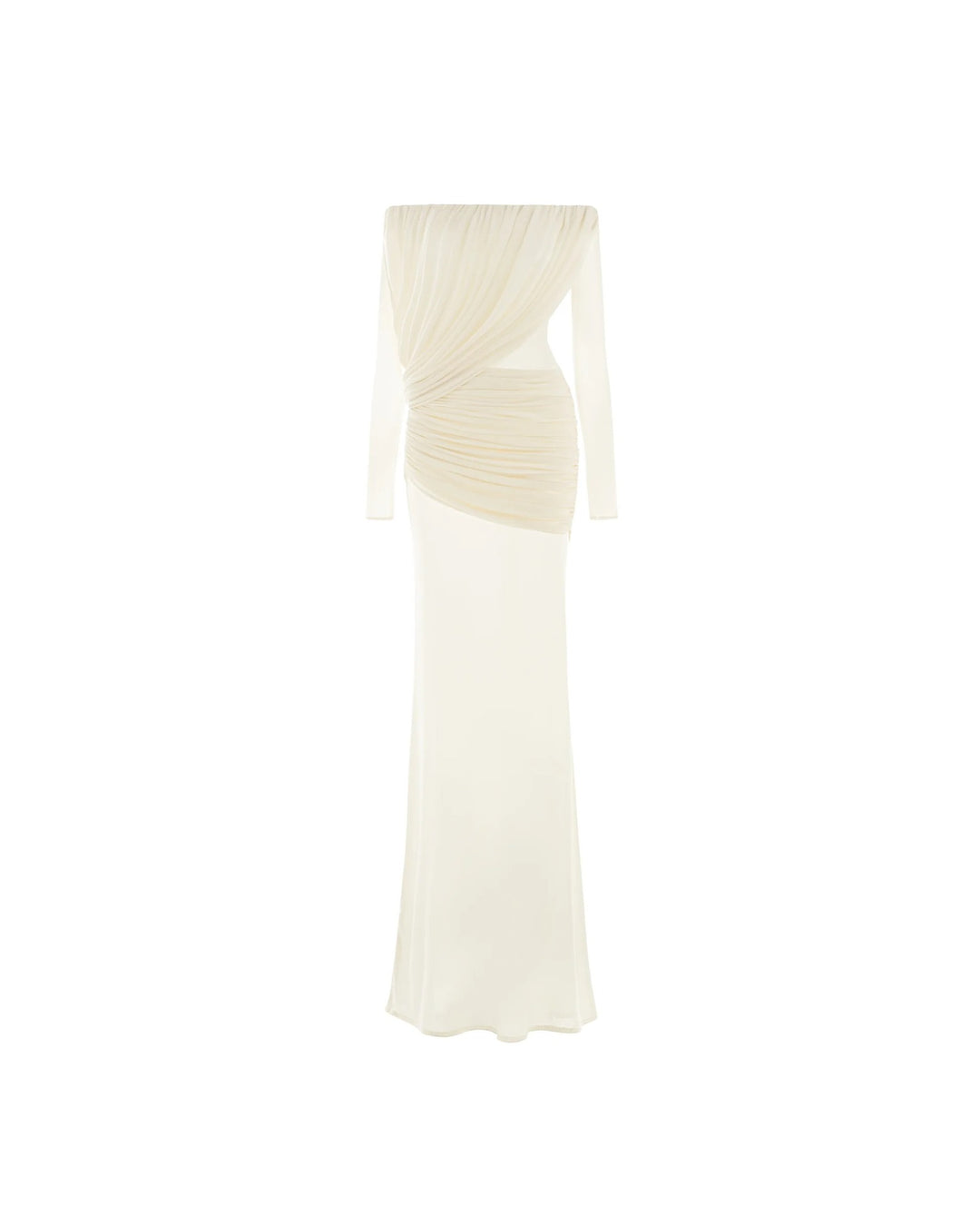 Dame elegant kjole med asymmetrisk drapering Skovae